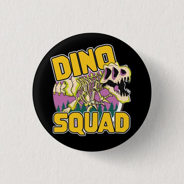 Badge Rond 2,50 Cm Logo Dino Squad (Devant)