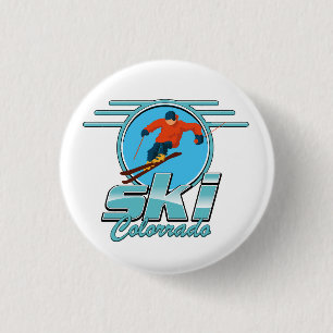 Badge Rond 2,50 Cm logo du ski Colorado
