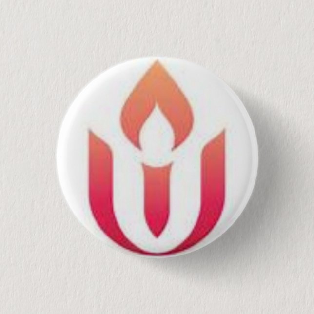 Badge Rond 2,50 Cm Logo d'UUA (arrière - plan blanc) (Devant)
