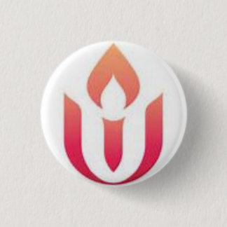 Badge Rond 2,50 Cm Logo d'UUA (arrière - plan blanc)