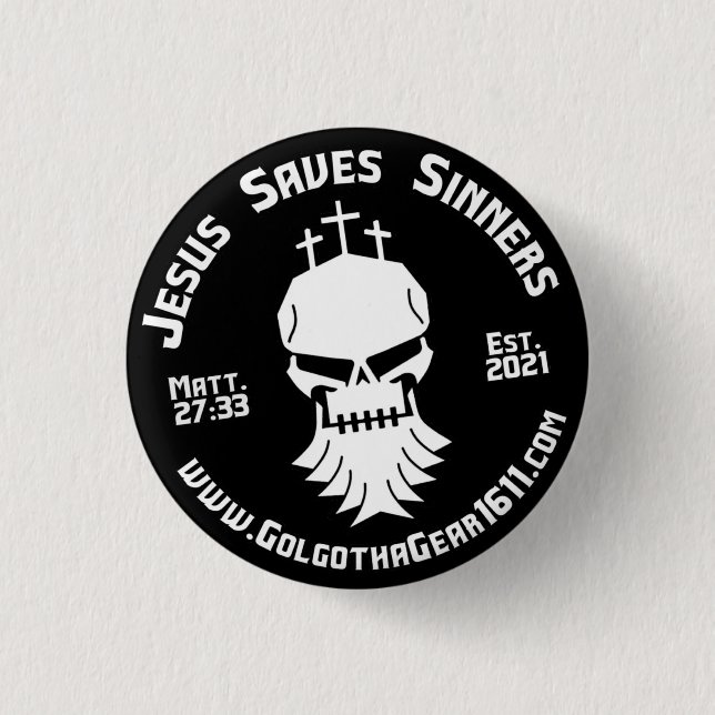 Badge Rond 2,50 Cm Logo GolgothaGear1611 (Devant)