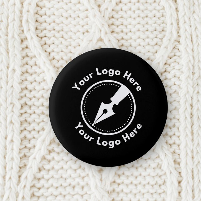 Badge Rond 2,50 Cm Logo professionnel Noir Noir Noir (Créateur téléchargé)