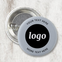 Logo Simple Avec Bouton Entreprise Bleu En Poudre 