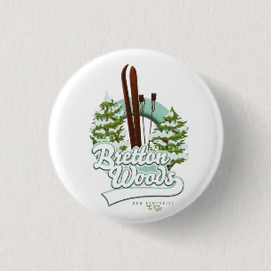 Badge Rond 2,50 Cm Logo ski de Bretton Woods New Hampshire