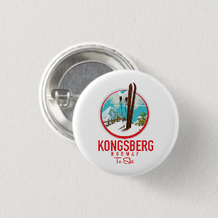 Badge Rond 2,50 Cm logo ski Kongsberg Norvège