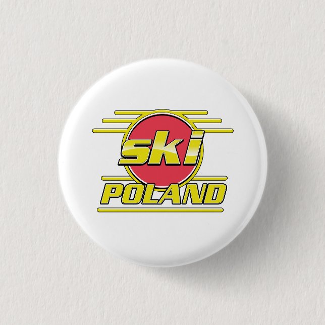 Badge Rond 2,50 Cm Logo Ski Pologne 80 (Devant)
