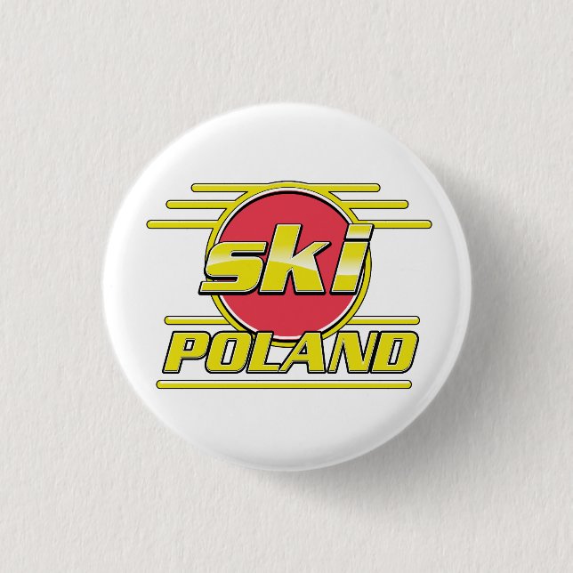 Badge Rond 2,50 Cm Logo Ski Pologne 80 (Devant)