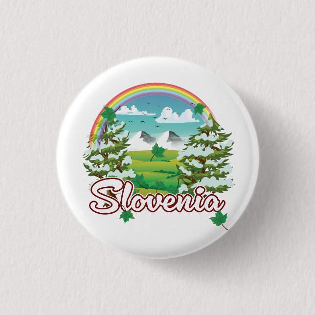 Badge Rond 2,50 Cm logo Slovénie Travel (Devant)