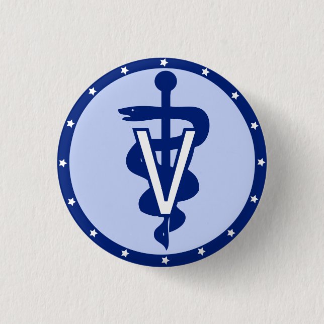 Badge Rond 2,50 Cm logo vétérinaire 2 (Devant)