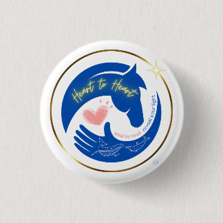 Badge Rond 2,50 Cm Logo Vibes de Guérison Cœur à Cœur de Cheval