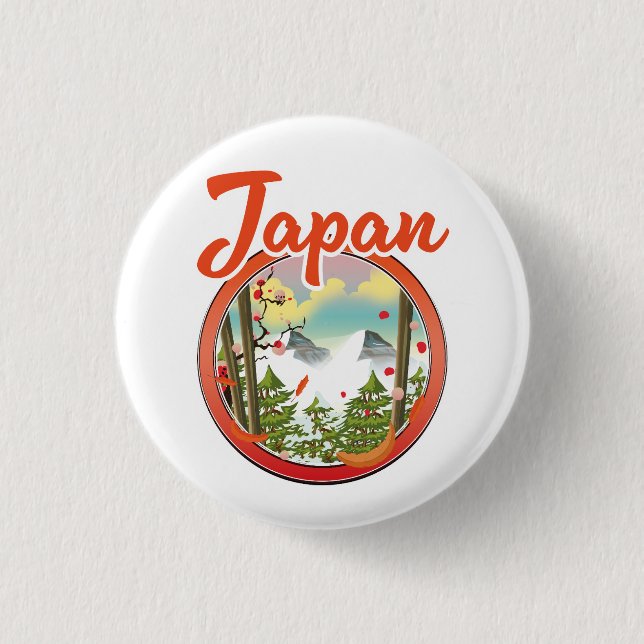 Badge Rond 2,50 Cm logo voyage Japon (Devant)