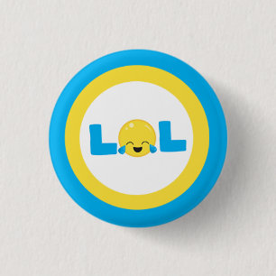 Badge Rond 2,50 Cm LOL Lauder Out Loud Emoji