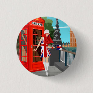 Badge Rond 2,50 Cm Londres Calling