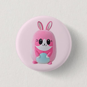 Badge Rond 2,50 Cm Lou Lou. Une créature douce, rose