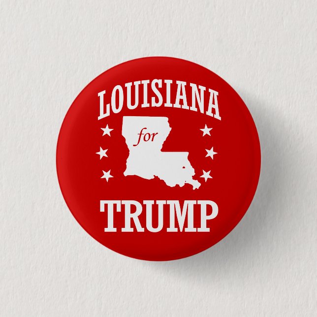 BADGE ROND 2,50 CM LOUISIANA POUR TRUMP (Devant)