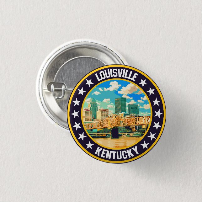 Badge Rond 2,50 Cm Louisville (Devant & derrière)