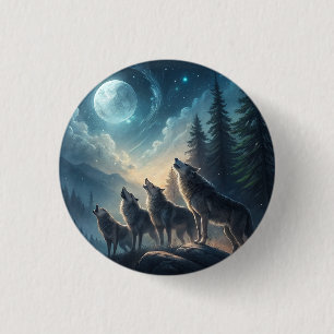 Badge Rond 2,50 Cm Loups
