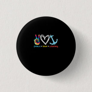 Badge Rond 2,50 Cm Love Cruising Ship Floating Ocean Tie Dye