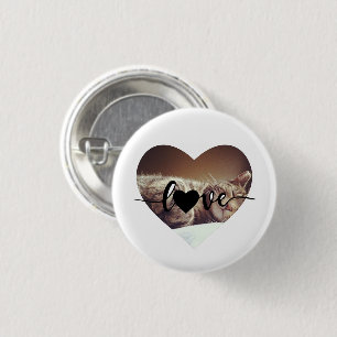 Badge Rond 2,50 Cm Love Heart Photo