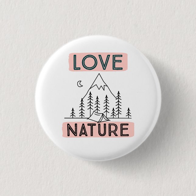 Badge Rond 2,50 Cm Love Nature (Devant)