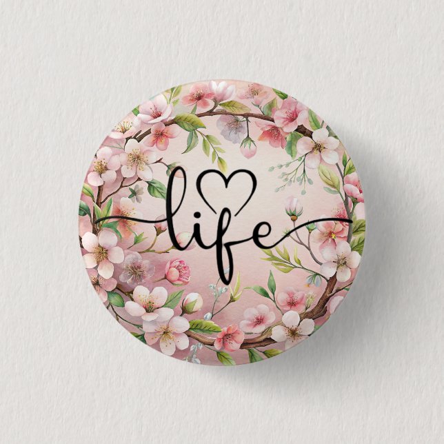 Badge Rond 2,50 Cm Love of life quote (Devant)