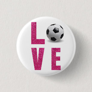 Badge Rond 2,50 Cm Love Soccer