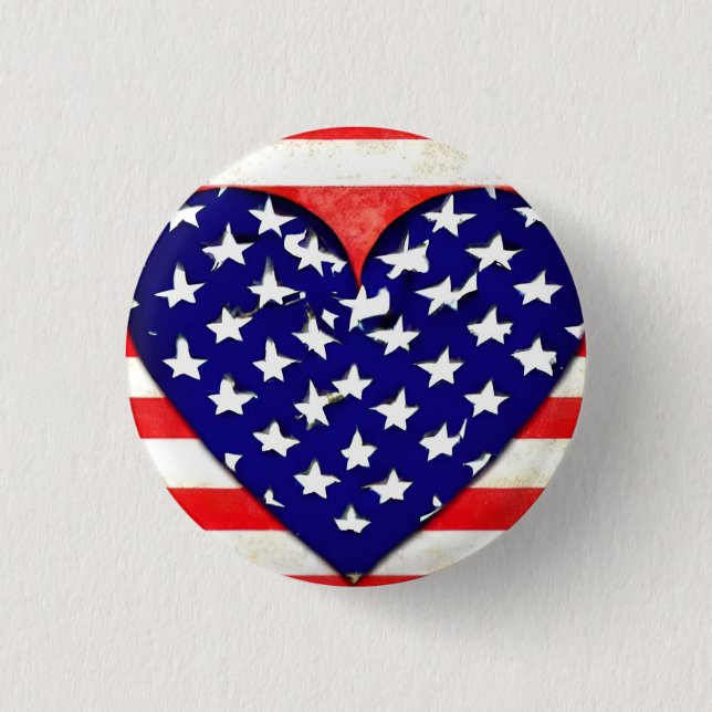 Badge Rond 2,50 Cm Love USA (Devant)