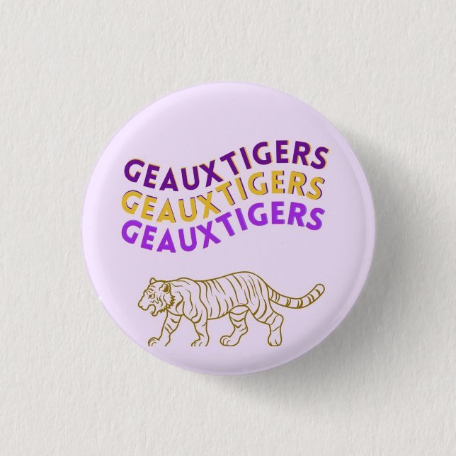 Badge Rond 2,50 Cm LSU Gameday Button (Devant)