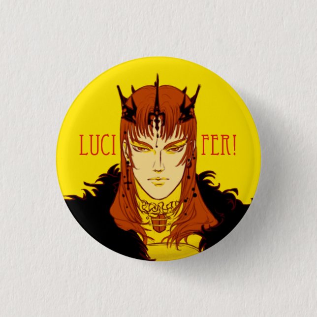 Badge Rond 2,50 Cm Lucifer (Devant)