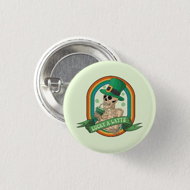 Badge Rond 2,50 Cm Lucky A Latte (Devant & derrière)