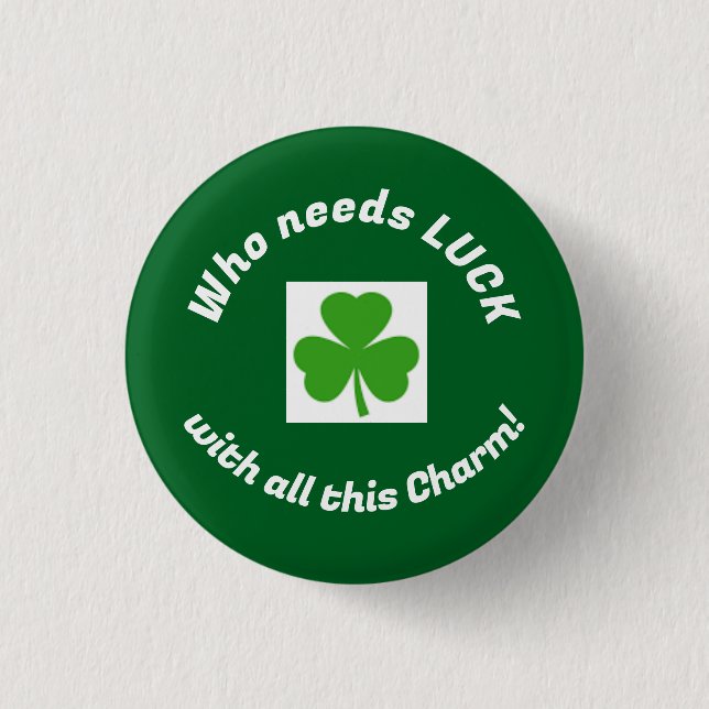 Badge Rond 2,50 Cm Lucky Charm St. Patty (Devant)