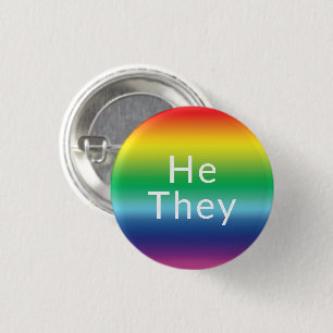 Badge Rond 2,50 Cm Lui, Ils Pronononononononononisent Lgbtq Pride Cou
