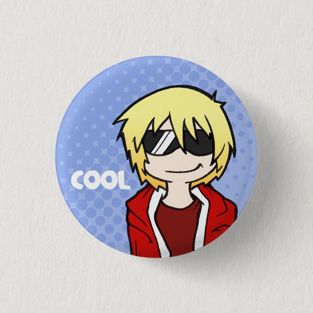 Badge Rond 2,50 Cm Luke Button (Devant)