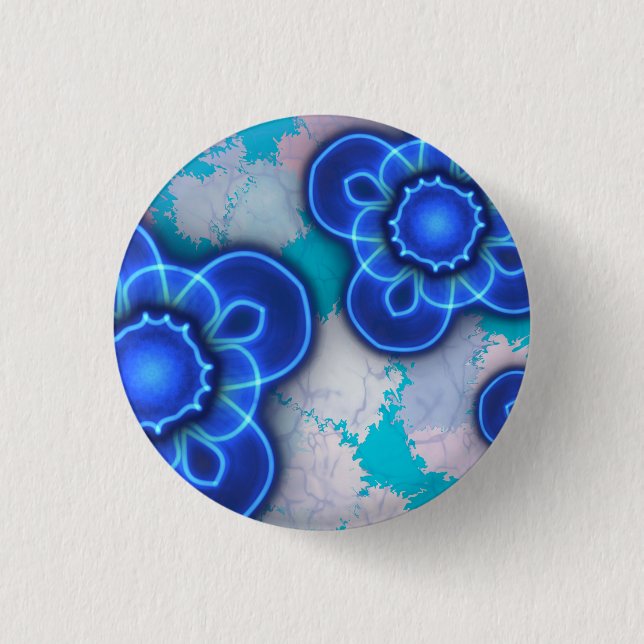 Badge Rond 2,50 Cm Lumière bleue (Devant)