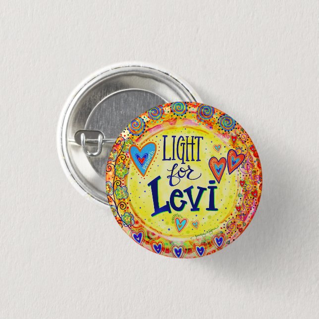 Badge Rond 2,50 Cm Lumière pour Levi "Inspirivity" (Devant & derrière)