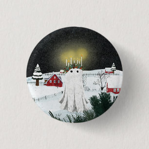 Badge Rond 2,50 Cm Lumière sur les bougies