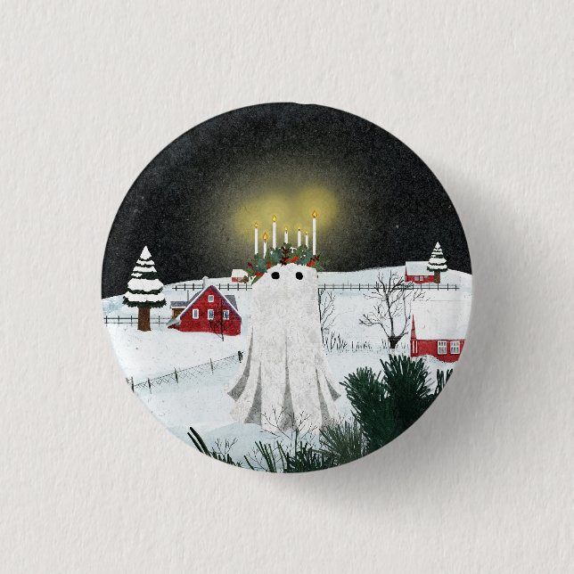 Badge Rond 2,50 Cm Lumière sur les bougies (Devant)