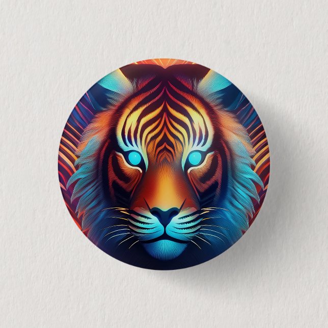 Badge Rond 2,50 Cm Luminosité du tigre ! (Devant)