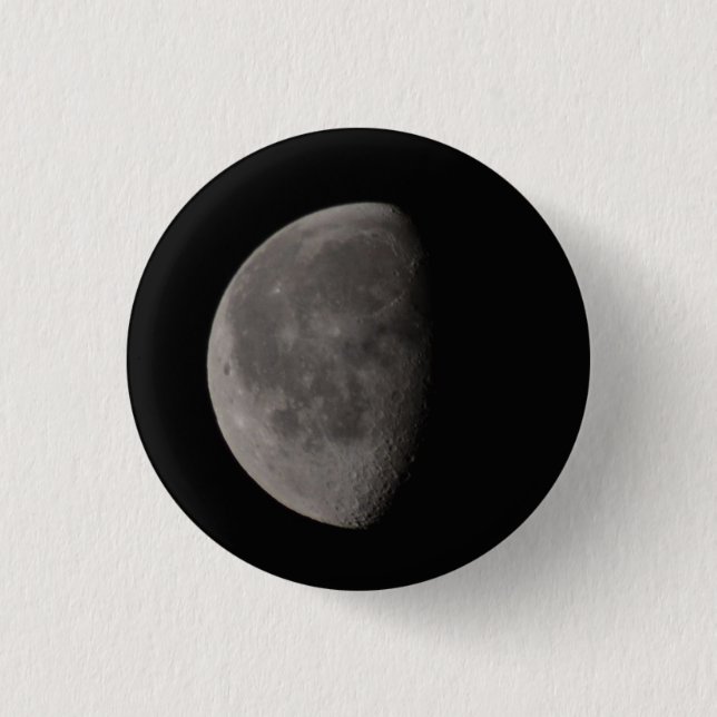 Badge Rond 2,50 Cm Lune (Devant)