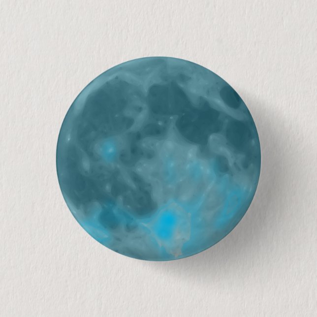Badge Rond 2,50 Cm Lune bleue (Devant)