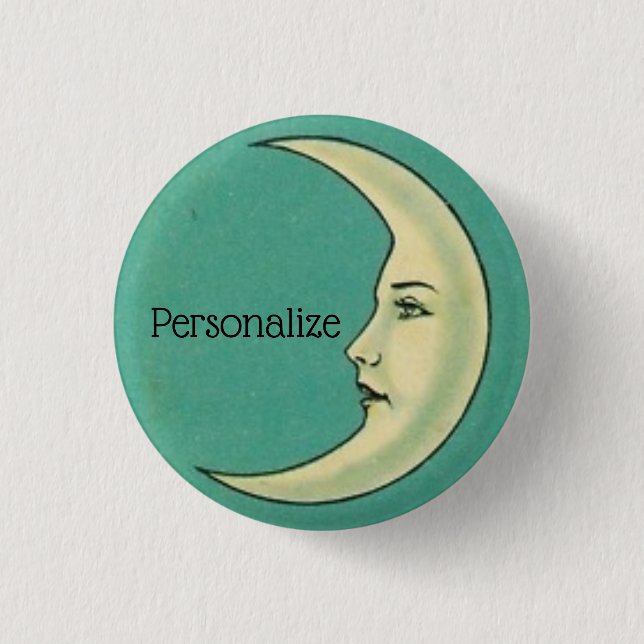 Badge Rond 2,50 Cm Lune de croissant Vintage (Devant)