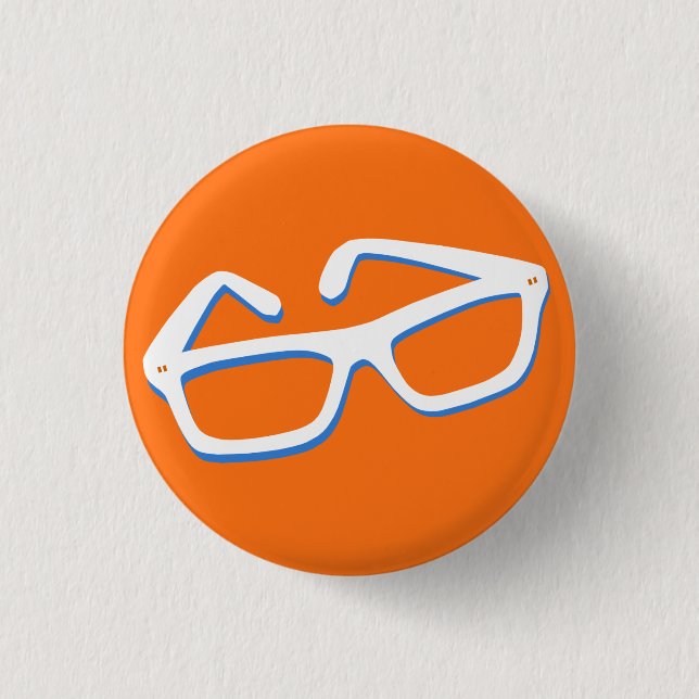 Badge Rond 2,50 Cm Lunettes de nerd cool (Devant)
