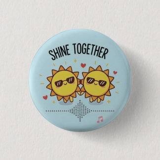 Badge Rond 2,50 Cm Lunettes de soleil mignonnes Kawaii Pin Shine Toge