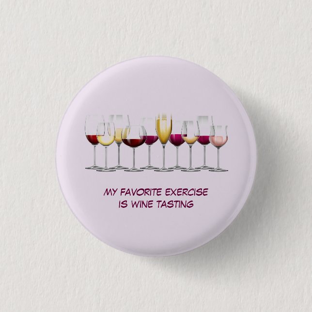 Badge Rond 2,50 Cm Lunettes de vin illustrées (Devant)