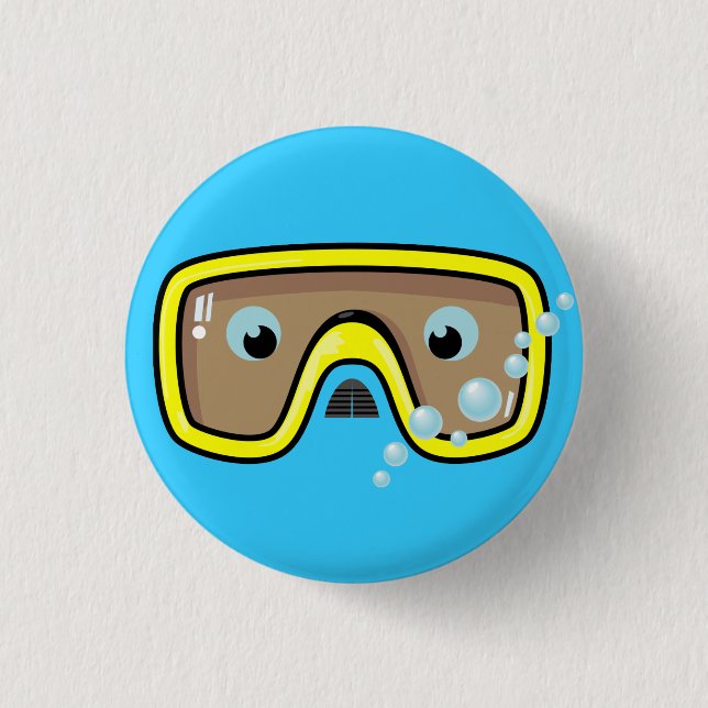 Badge Rond 2,50 Cm Lunettes jaunes (Devant)