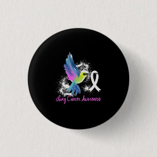 Badge Rond 2,50 Cm Lung Awareness Pearl Ribbon