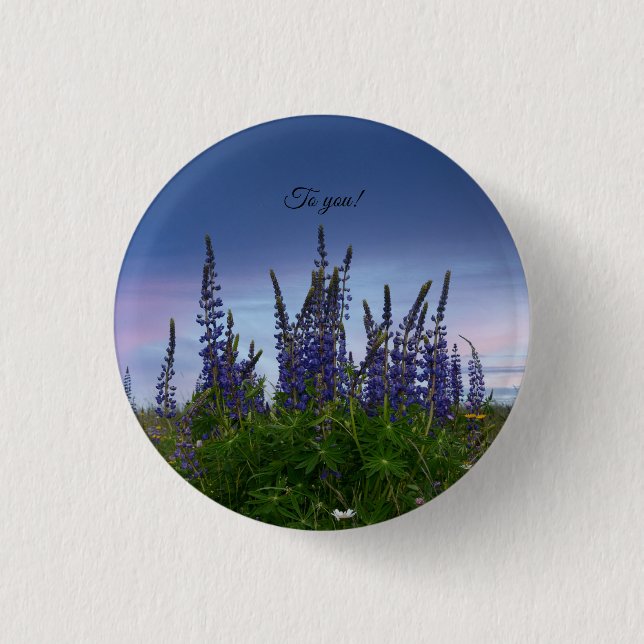Badge Rond 2,50 Cm Lupins     (Devant)