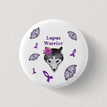 Lupus Warrif Wolf Purple Ribbon Papillon