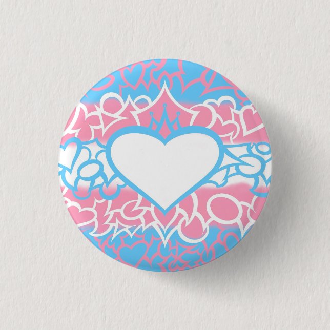 Badge Rond 2,50 Cm Lutte contre la fierté trans (Devant)