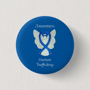 Badge Rond 2,50 Cm Lutte contre la traite des êtres humains Ange Ruba